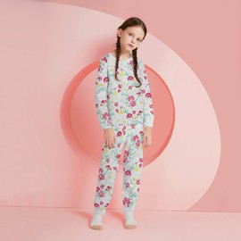 Dream Bridge Girls Pajamas Set, Girls Pjs Long Sleeve Cotton Toddlers PJs 2 Piece Sleepwear 3 to 8 Years, Yellow,4-5Years