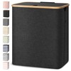 BALEINE Laundry Hamper with Lid, Tall Laundry Baskets with Bamboo