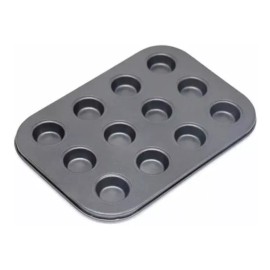 Misore Charola Mini Cupcake Muffin Antiadherente Panquecitos 12 Esp