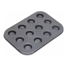 Misore Charola Mini Cupcake Muffin Antiadherente Panquecitos 12 Esp