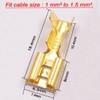 JZK 100pcs 6.3mm Female Spade Crimp Terminals Connector Quick Splice