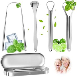 TOPOST Limpiador Raspador de Lengua, Tongue Scraper con Estuche
