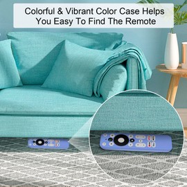 Glow Blue Remote Case for Onn Remote Control, 100026240 Silicone Sleeve Compatible with Onn Android TV 4K UHD Stick TV Box Remote Washable an-ti Lost Anti-Slip Skin-Friendly