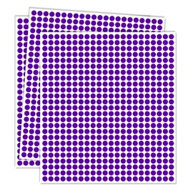 Ouzoustate 1/4" Purple Dot Stickers 2750 PCS Colored Round Circle Stickers Colored Coding Labels Yard Garage Sale Price Stickers