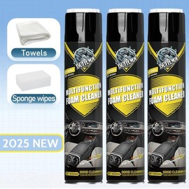 Dutilma Car Interior Foam Cleaner Spray 650ml Multifunctional Heavy Duty Cleaner for Auto Upholstery,Carpets & Leather,Degreaser & Deodorizer:_1 Bottle