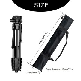 Hezhou Carry Bag Tripod Bag 120 cm Tripod Light Stand Carry Bag Tripod Bag Oxford Monopod Bag for Lamp Tripod Photo Tripod Carry Bag Photography 120 x 28 cm, black, NO