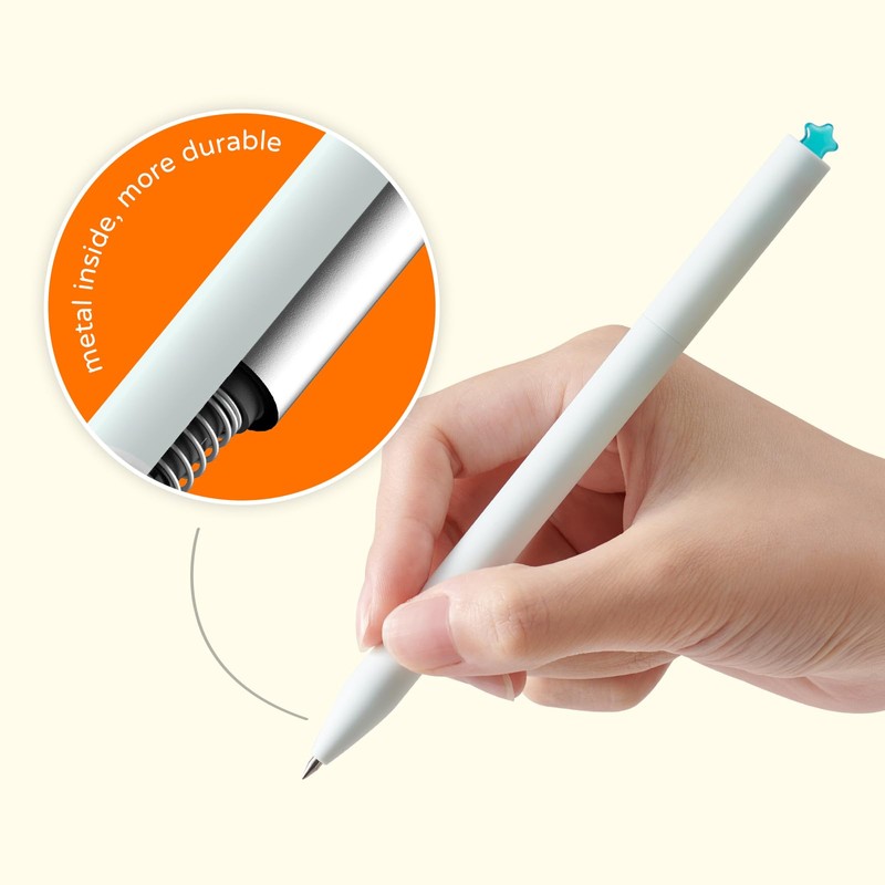 Kaco FIRST Gel Pens Cute Stationery Black Ink 2 Pieces