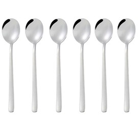 Generic 6 PCS 7.3 Inches 18.7cm Coffee Spoon, Stirring, Tea Spoons Long Handle Ice Cream Spoon, Stainless Steel