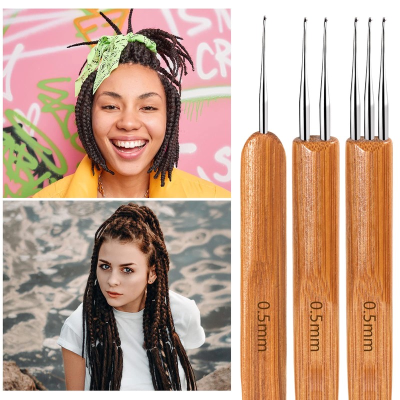 9Pcs Dreadlock Crochet Hook Tool, Reusable Dreadlock Crochet Needle with