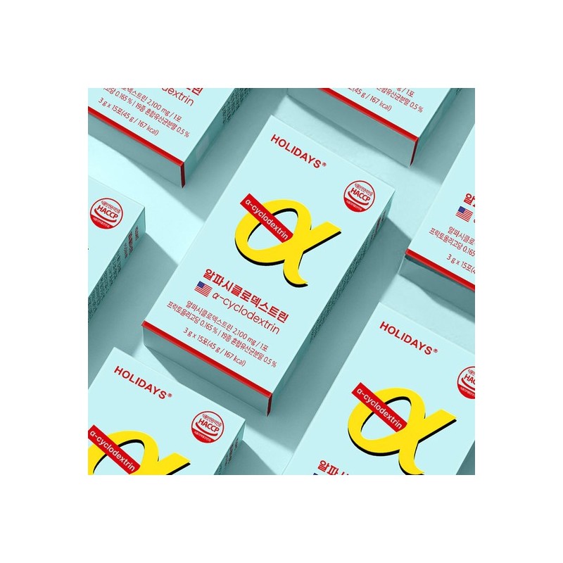 Holidays Alpha CD Alpha-Clodextrin 15 Packs 1 Box / 홀리데이즈