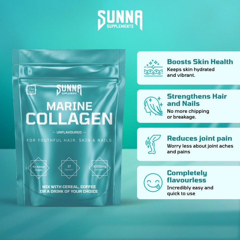 Sunna Supplements Marine Collagen Unflavoured 250g Pouch