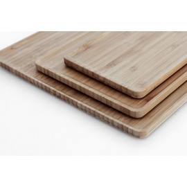 modernes Bambus Serviertablett rechteckig 25 x 17.5 cm für Tee oder Kaffeeservice, langlebig, Holz Natur