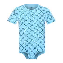 Landofgenie Mens Onesie Short Sleeve Pajamas One Piece Romper Basic Shapewear for Men Blue XS