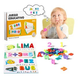 CDDGL Juguetes Educativo Español Niños 3+ Años Letras Números y Rompecabezas.Tarjetas Didácticas de Letras y Números. Material Montessori Didactico para Hogar y La Escuela