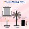Ruacq Makeup Mirror with Lights, 4000mAh Rechargeable Magnifying Mirror with