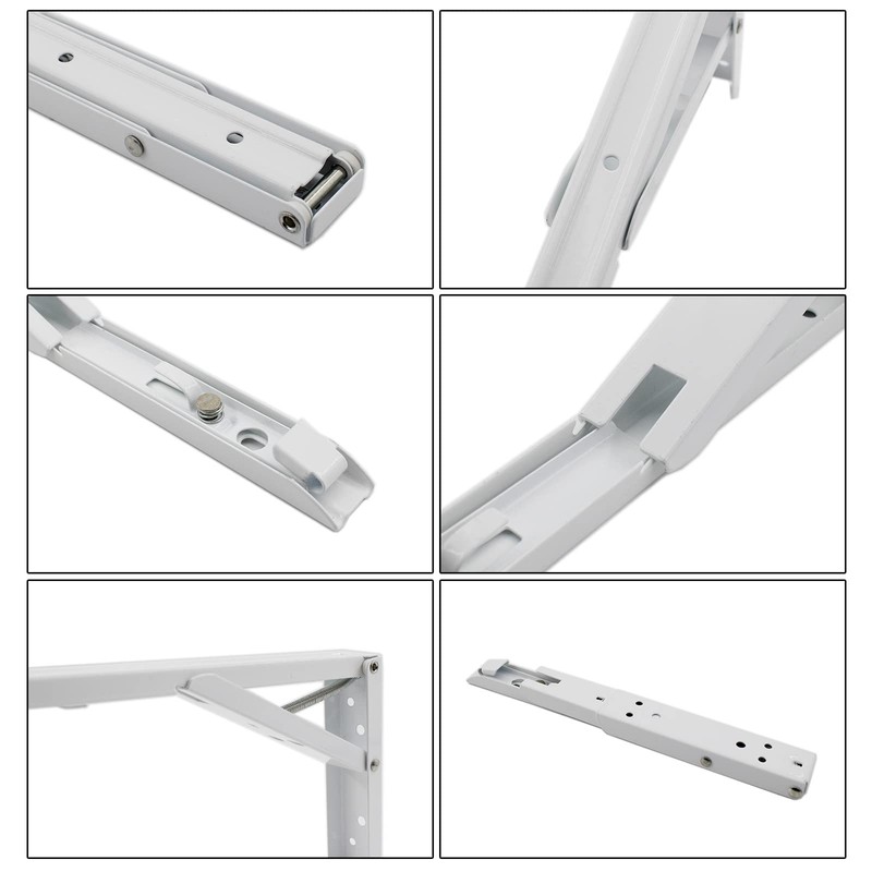 2PCS Folding Shelf Brackets, TTZEZE Heavy Duty Sturdy Metal Collapsible