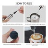 Stainless Steel Electric Milk Frother Handheld Egg Beater USB Charging