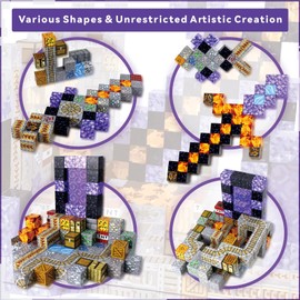 Yolla Loos Magnetic Building Blocks, Pack of 70 Magnetic Building Blocks, Suitable for Children from 4 Years, Magnetic Dark Portal, Building World Toy, Magnetic Building Blocks, Suitable for Children