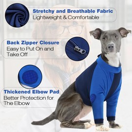 LeLePet Dog Recovery Suit for Front Legs,Dog Leg Sleeve to Stop Licking,Dog Elbow Protector for Leg Injuries,Dog Recovery Sleeve Front Leg,Dog Sleeve to Prevent Licking,Dog Cone Collar Alternative