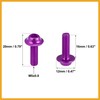 Partuto 10pcs M5 Motorcycle Windscreen Screw Fairing Windscreen Bolt Purple