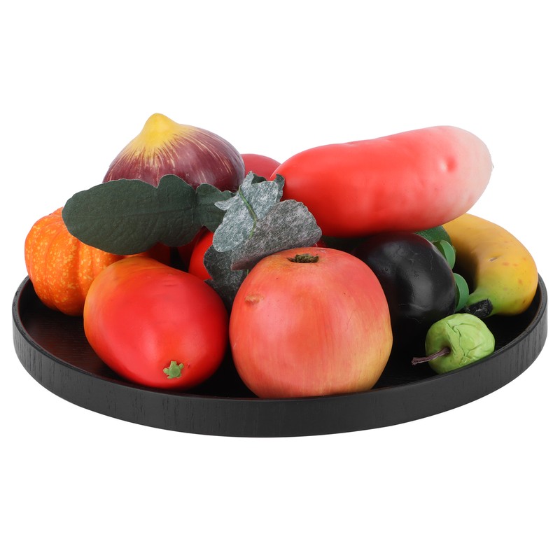 Wooden Round Tea Cup Tray Round Originality Fruit Palte Tableware