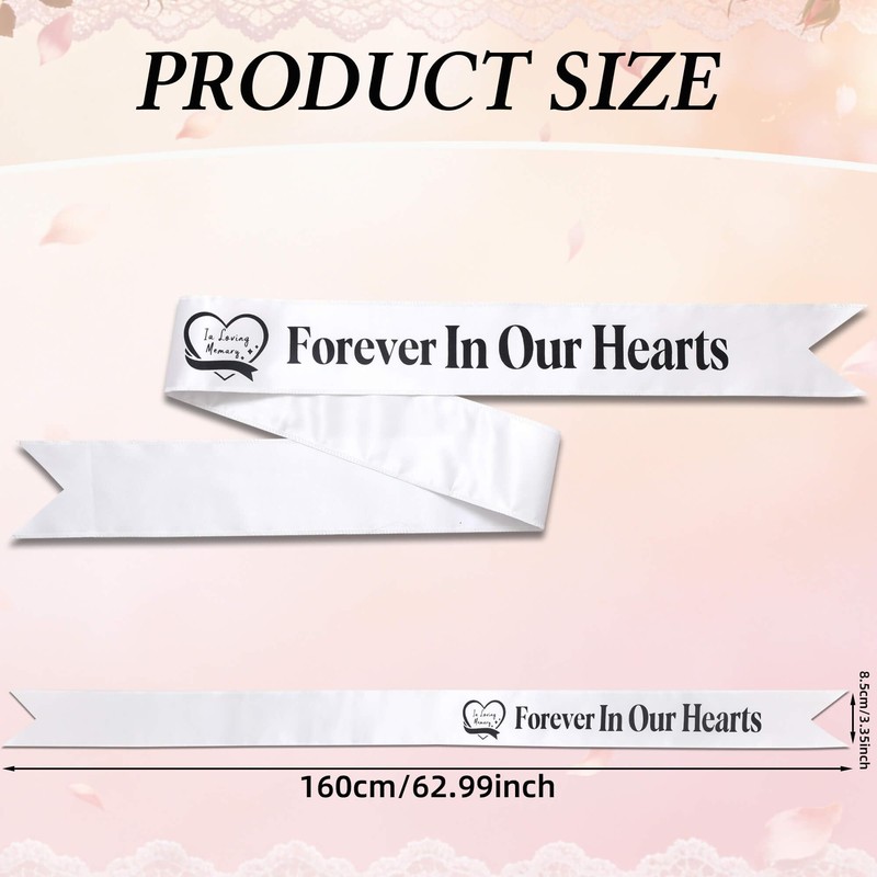 Funeral Sash Memorial Wreath Sash Funeral Ribbon for Wreaths Caskets