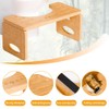 Beinilai Foldable Toilet Stool,7 Inches Poop Stool for Bathroom,Bamboo Toilet