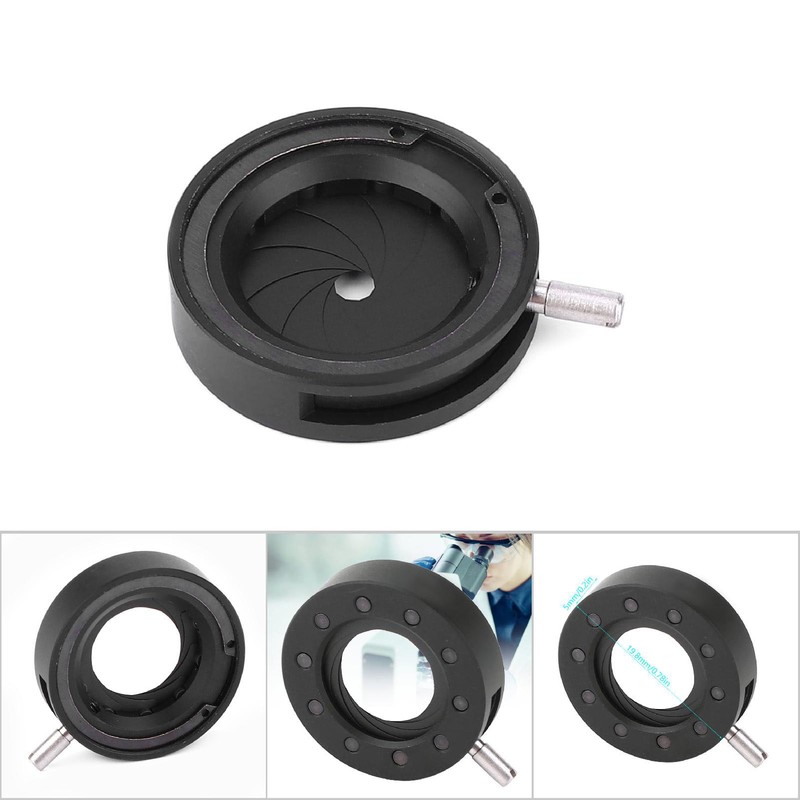 Microscope Iris Adapter Aperture Adjustable Lens Optical Diaphragm for MicroscopeSK12