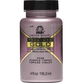 Plaid PE5548 Folk Art Treasure Gold Acrylic Craft Paint, Purple Topaz