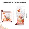 Arquiel Fall Mapel Leaf Oven Mitts and Pot Holders Sets