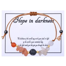 Yreamont Inspirational Gifts for Daughter Son Birthday Christmas Gifts for Women Men Healing Crystal Bracelet for Granddaughter Grandson Encouragement Motivational Gifts for Best Friend Bestie