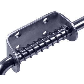 ALPENSTAHL Bolt Bolt Pistolet Door Bolt with Door Handle | Push Bolt for Garden Gates, Barns, Stable Gates, Wooden Doors | Lock Bolt for Screwing | Galvanised Steel | Pack of 1 - Gate Bolt with Spring