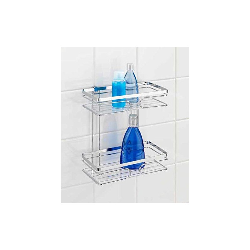 Wenko Premium 20410100 Wall-Mounted Shelving unit with 2 Shelves Stainless