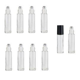 10 PCS Essential Oil Roller Bottles 10 Ml 1/3 Oz Refillable Roll On Bottles With Stainless Steel Roller Bottles
