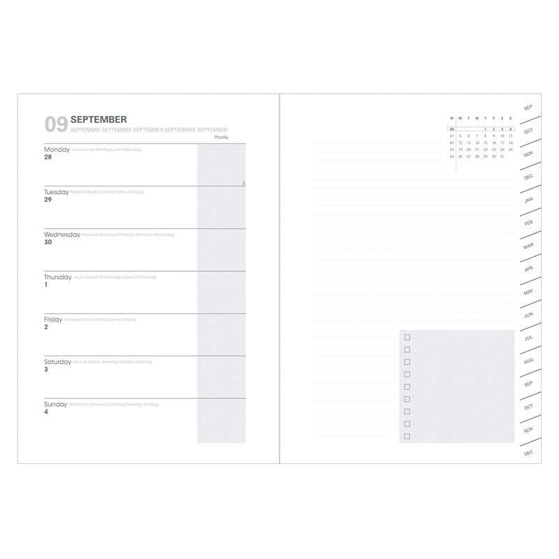Plan Note 15 Pastel Green: Appointment Calendar. Desk Size
