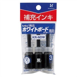 シャチハタ 潤芯 ホワイトボードマーカー 補充インキ 黒 KR-NDW