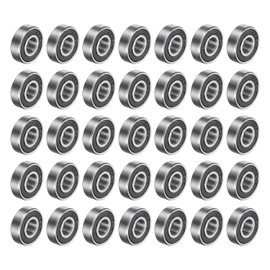 sourcing map 50pcs 695-2RS Deep Groove Ball Bearings 5x13x4mm Chrome Steel Bearing Double Shielded Precision Bearings, P0 (ABEC 1)