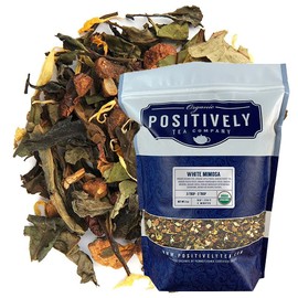 Organic Positively Tea Company, White Mimosa White Tea, Loose Leaf, 16 Ounce