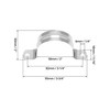 QWORK® 20 Pack 50mm U Shaped Clamp, 304 Stainless Steel