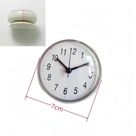 JiangMuXin Bathroom Clock, Bath Clock with Suction Clock, Wall Clock, Waterproof Clock, Kitchen, Bath, Splashproof Waterproof Clock, Bathroom Home