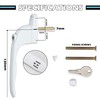 2 Heather UK White Upvc Replacement Window Handles Double Glazing