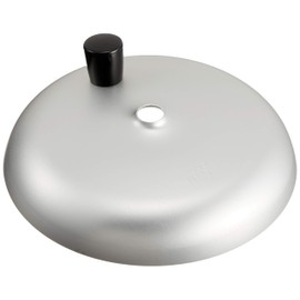 Akao Aluminum AOY222 Lid for Parent and Child Pot (with Ends) E-16 Aluminum (Anodized Aluminum), Knob (Phenolic Resin) Japan, Silver