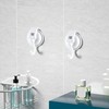 SOCONT Heavy Duty Vacuum Suction Cup Hooks, White Plated Polished