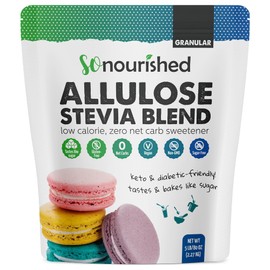 Stevia with Allulose Sweetener Powdered - 1:1 Sugar Substitute, Keto - 0 Calorie, 0 Net Carb, Non-GMO (5 lb / 80 oz)
