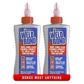 Weldbond Wood Glue for Furniture Heavy Duty, Wood Glue for Woodworking, Bonds Most Anything Including Glass Crafts Ceramic Tile Mosaic Stones Pottery Jewelry & More. Non-Toxic PVA 5.4 oz / 160ml