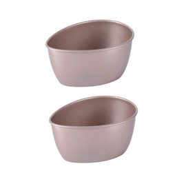 ARFUKA Egg Poachers 320ml Egg Poacher Cups Egg Poaching Cups Carbon Steel Poached Egg Cooker for Stove Top Microwave Air Fryer Pack of 2, Gold