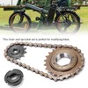 Sprocket Chain Set, 22T Tooth Rear Freewheel + 38 Links