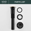 KENES Brushed Gold Pop Up Bathroom Sink Drain with Overflow,