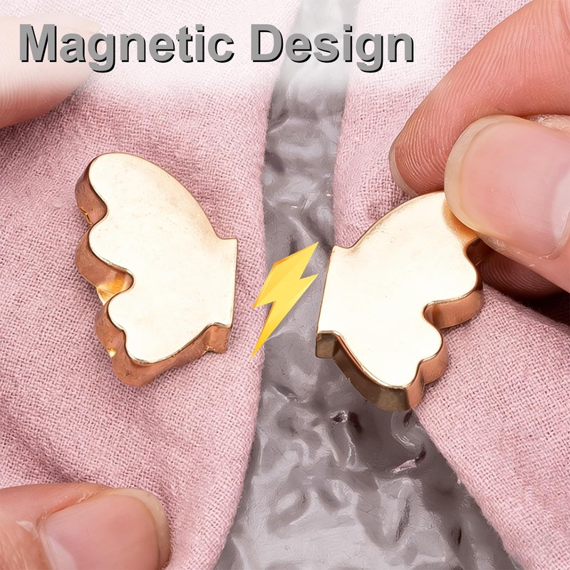 8 Pairs Butterfly Curtain Clips, Magnetic Curtain Closures, Easy to