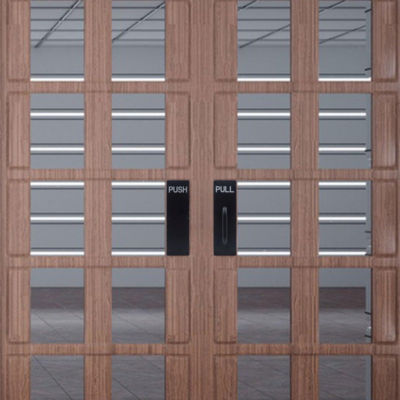 GINZER Push Pull Door Handle Set, Aluminum Alloy Push Pull